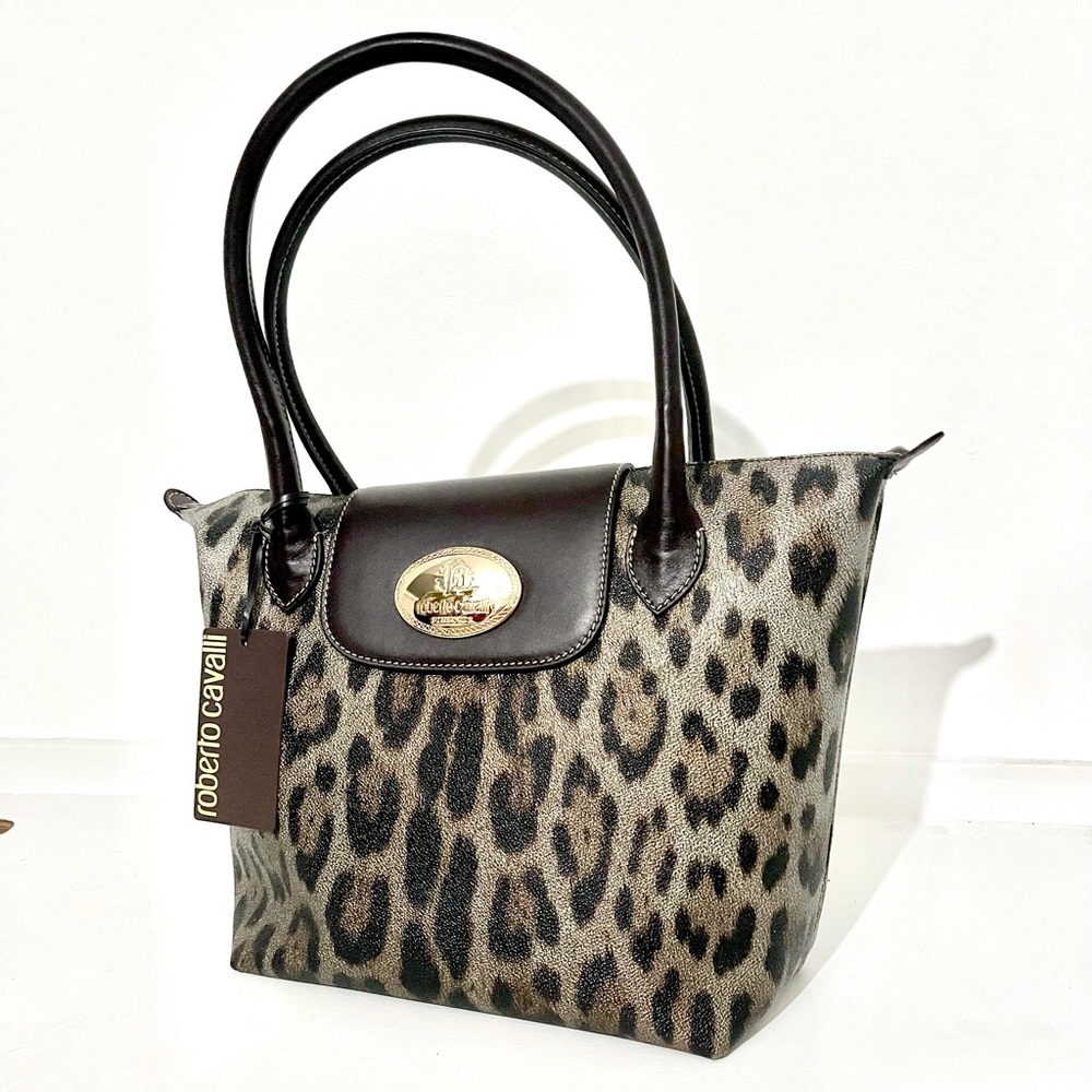 NWT Roberto Cavalli Leopard Print Purse